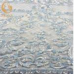 Soft Touching Sparkly Lace Fabric Embroidery Mesh 135cm Width For Dressmaking for sale