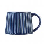 Cute Ceramic Mugs Handmade 480ml Ceramic Unique Coffee Mug With Lines for sale