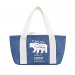 Haze Blue Beer Bottle Thermal Lunch Bags For Adults With Polar Bear Print for sale