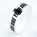 Unisex Silver/Gold Holographic Wristbands Personalized Service with Glitter and Color Logo for sale