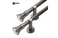 China Simple Finials Pipe Curtain Rods Set Aluminum Alloy Material supplier