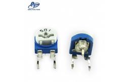 China Blue White Adjustable Potentiometer 500R White And Blue 500R 501 Adjustable Resistor supplier