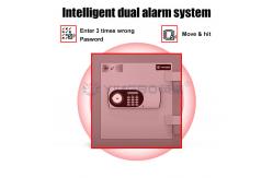 China Solid Steel Fireproof Safe Box Dual Alarm System Height 420mm supplier