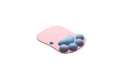 China Portable Recycled Pink Paw Mouse Pad , Nonslip Mousepad With Wrist Support supplier