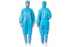 China Conductive Fiber Anti Static Overall ESD Unisex Overcoat Cleanroom Suit supplier