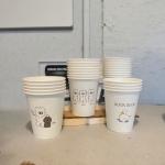 Customized disposable paper cup eco-friendly biodegradable non plastic coated coffee cup for sale