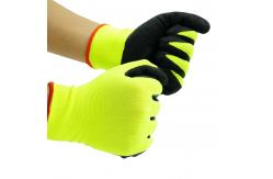 China Black Crinkle Latex Coated Gloves Waterproof Abrasion Resistant Work Gloves supplier