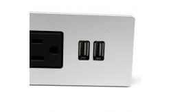 China LED Table Mount Socket US Dual Power Outlets Standard Grounding supplier
