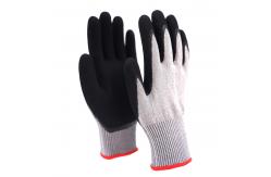 China Cut Resistant Nitrile Safety Gloves Customized Logo Double Dipped Nitrile Palm Coated Gloves supplier