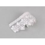 White Lace Ribbon Embroidery Fabric With Silver Lurex Poly Yarn Eco - friendly