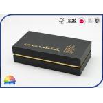 Black Gift Paper Rigid Shoulder Box Phone Package Velvet EVA Insert for sale