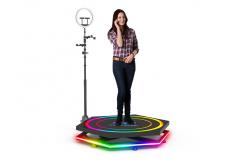 China Portable 360 Camera Booth Led Selfie 360 Degree Rotating Camera Magic supplier