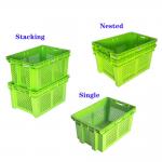 Plastic Mesh Crates Stackable Turnover Crates For Fruits And Vegetables 485x360x290mm for sale