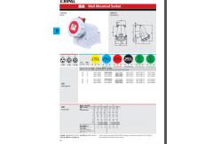 China 400V DIN VDE 0623 16A 4 Pin Wall Mounted Socket supplier