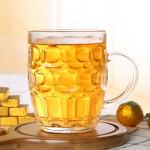 Large Plastic Custom Drinking Cups Dimple Stein Beer Mugs with Handle 20oz for sale