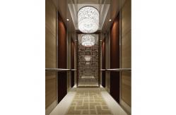 China Wooden Elevator Cabin Decoration Luxury Ceiling And Down Lamp supplier