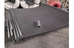 China Black Iron Square Woven Crimped Vibrating Screen Mesh 1.5mx1.95m supplier