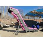 PVC Belt Baffle Climbing Incline Conveyor Belt Food Grade With Hopper for sale