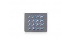 China Panel Mount Keypad 16 Button 0.45mm Short Stroke Metal Numeric Keypad supplier