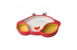 China Food Feeding Silicone Baby Tray Crab Shape Suction Placemat Plate Eco Friendly supplier