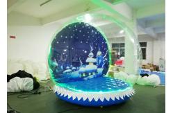 China Water Proof Christmas Blow Up Snow Globe Transparent Display LED Lights supplier
