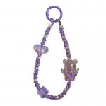 Luxury Phone Chain Strap Flash Diamond Crystal Strawberry Cell Phone Beaded Strap for sale