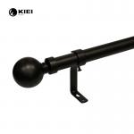 Mode Premium Collection Extendable Curtain Rod Set With Exquisite Finials With 48 To 120 Inch Black Color for sale