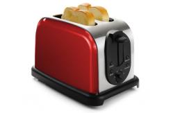 China Customized 2 Slice Pop Up Brushed Steel Toaster Reheat Function supplier