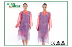 China White Waterproof And Dustproof Disposable Aprons PVC Material With Punched Neck Opening supplier