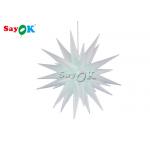 White Hanging Stars 1.5m Inflatable Lighting Decoration for sale
