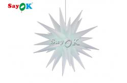 China White Hanging Stars 1.5m Inflatable Lighting Decoration supplier