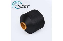 China Recycled Ring Spun Yarn Polyester Textured Yarn GRS OETEX Certified supplier