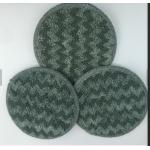 Gray Twisted Round Microfiber Wet Mop Pads 10mm Sponge 260gsm Self - Adhensive Wet Mop Pads for sale