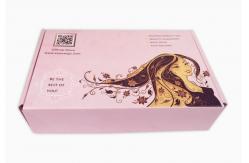 China NO Burrs Cardboard Package Boxes Eco Friendly B Flute Carton Pink supplier