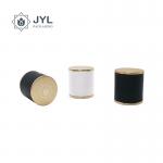 OEM Luxury Zamac Parfum Cap With Leather and text For Europe Parfum Brands for sale