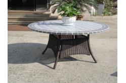 China Plastic Rattan Garden Dining Sets , Strong Brown Dining Table Set supplier