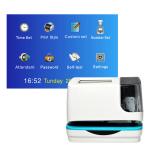 White Digital Time Recorder Touch Screen 5 Lines Electronic Date Time Stamp Machine for sale