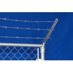 Hot Dip Galvanized Diamond Shape Cyclone Mesh Fencing With Top Barbed Wire for sale