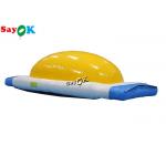 Inflatable Water Balls Yellow White 0.9mm PVC Inflatable Water Toys Obstacle Course Jumping Bouncing Bed for sale