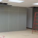 Soundproof Sliding Folding Partitions For Auditorium With Aluminum Frame MDF Finish for sale