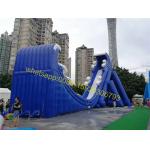 moon shape giant inflatable blue slide for sale