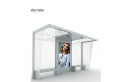 China Antirust Powder Coating Metal Smart Bus Shelter With Static Poster supplier