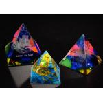 3D Engraved Crystal Trophy Cup Colorful Glass Awards As Competition Souvenirs for sale