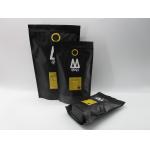 Coffee packaging customzied stand up bag with zipper , one way valve for sale