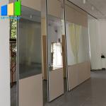Top hung Acoustic Partition Wall Aluminium Movable Mirror Glass Wall Panel Folding Mirrored Room Divider Screen for sale
