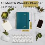 Spiral Student Weekly Planner 2023 2023 With Pacific Green Hardcover