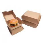 Burger Box Biodegradable Fast Food Corrugated Cardboard Customization for sale