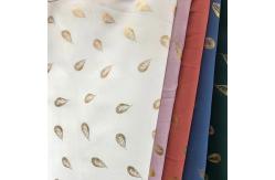 China OEM Bronzing Floral Foil Polyester Woven Fabric Leaf Printing supplier