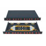 Cold rolled steel sheet Fixed type optical fiber termination box with 1U / 2U / 3U / 4U standard structure for sale