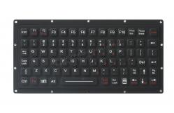 China Black Rubber Material Military Panel Mount Keyboard With Oem And Fn Keys supplier